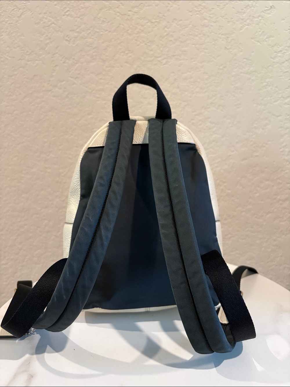 Coach Cream Pebbled Leather Mini Backpack with Gold Hardware - Picture 6 of 14